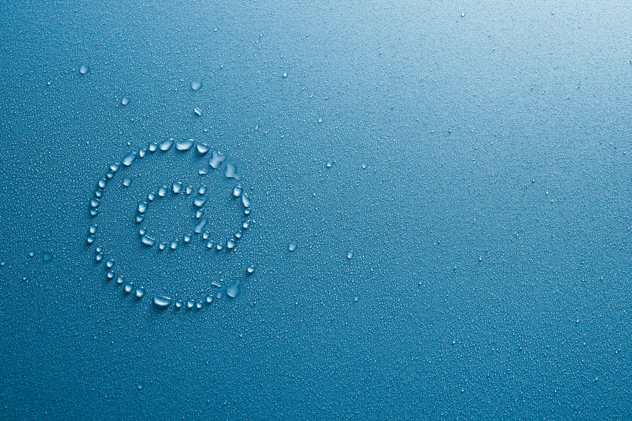 @ symbol in water droplets